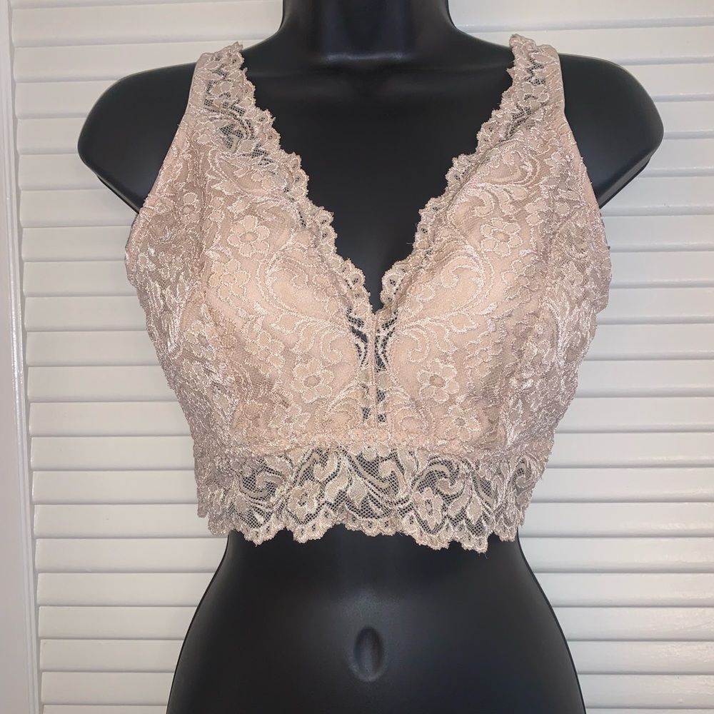 Cream color lace bralette